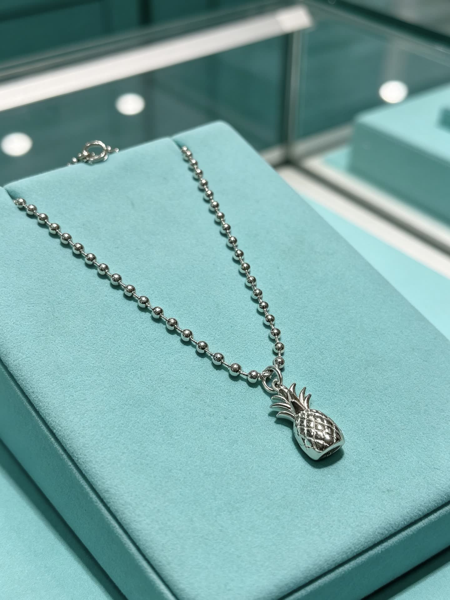 Tiffany & Co. Silver Pineapple Pendant Necklace